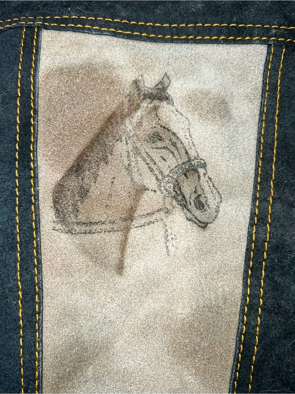 Kids Size 6 Handmade Western Horse Leather/Sherpa Vintage Styled Vest